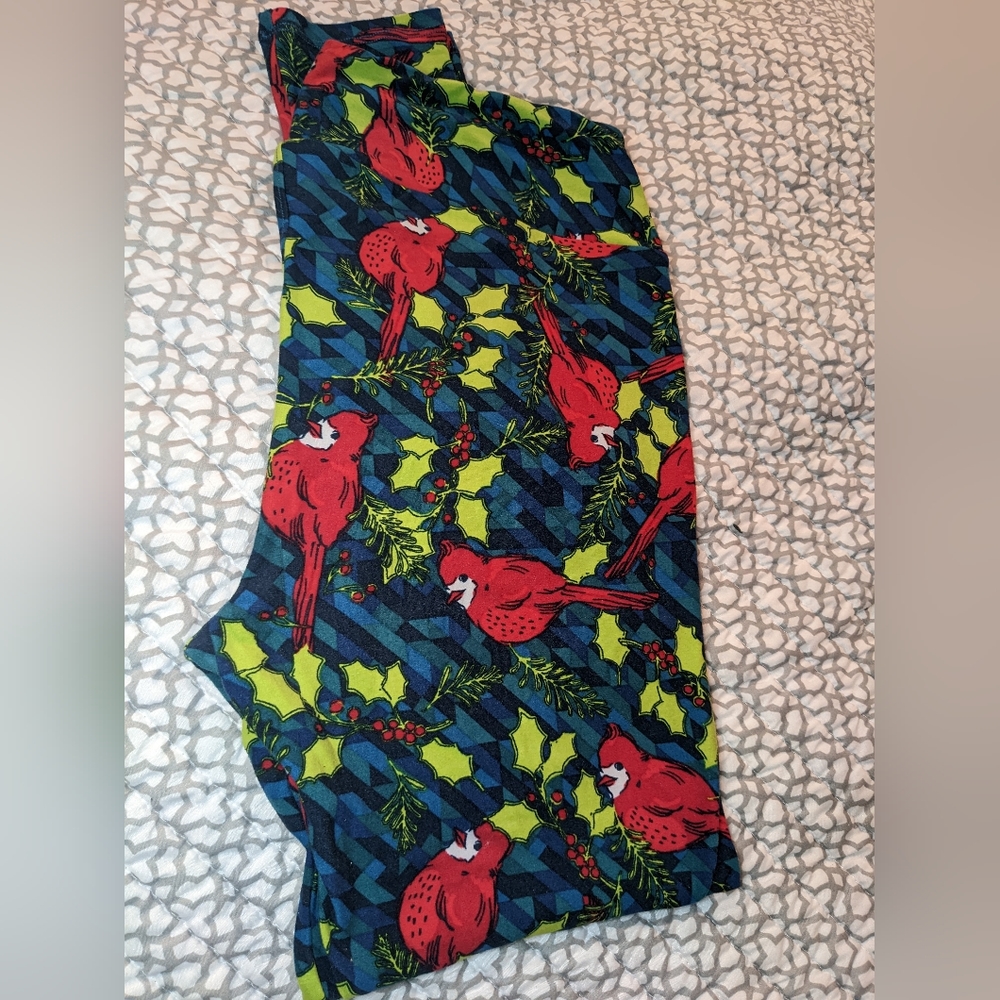 Colorful Christmas leggings tall Curvy
